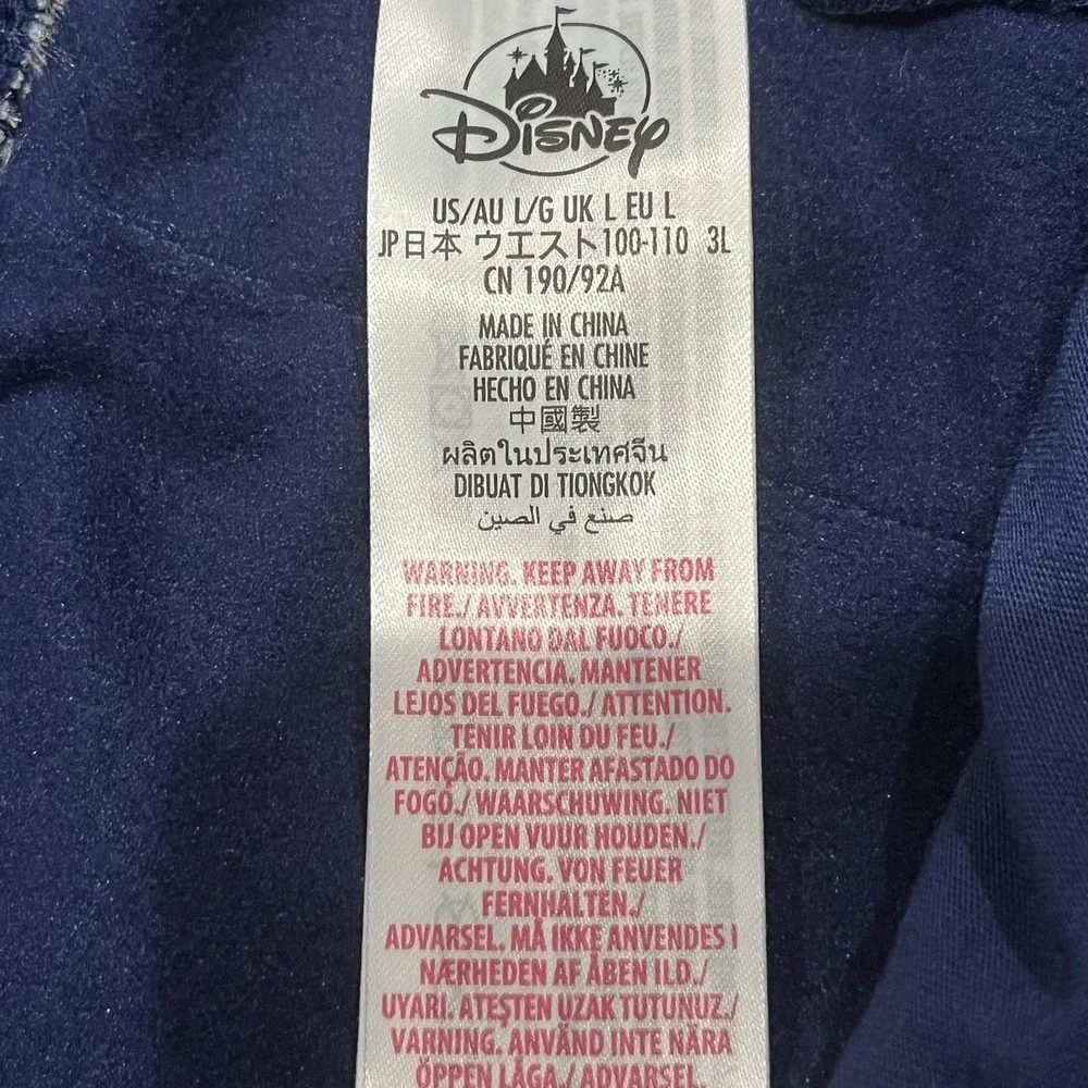Walt Disney World Men’s Track Sweatpants Size Large Blue